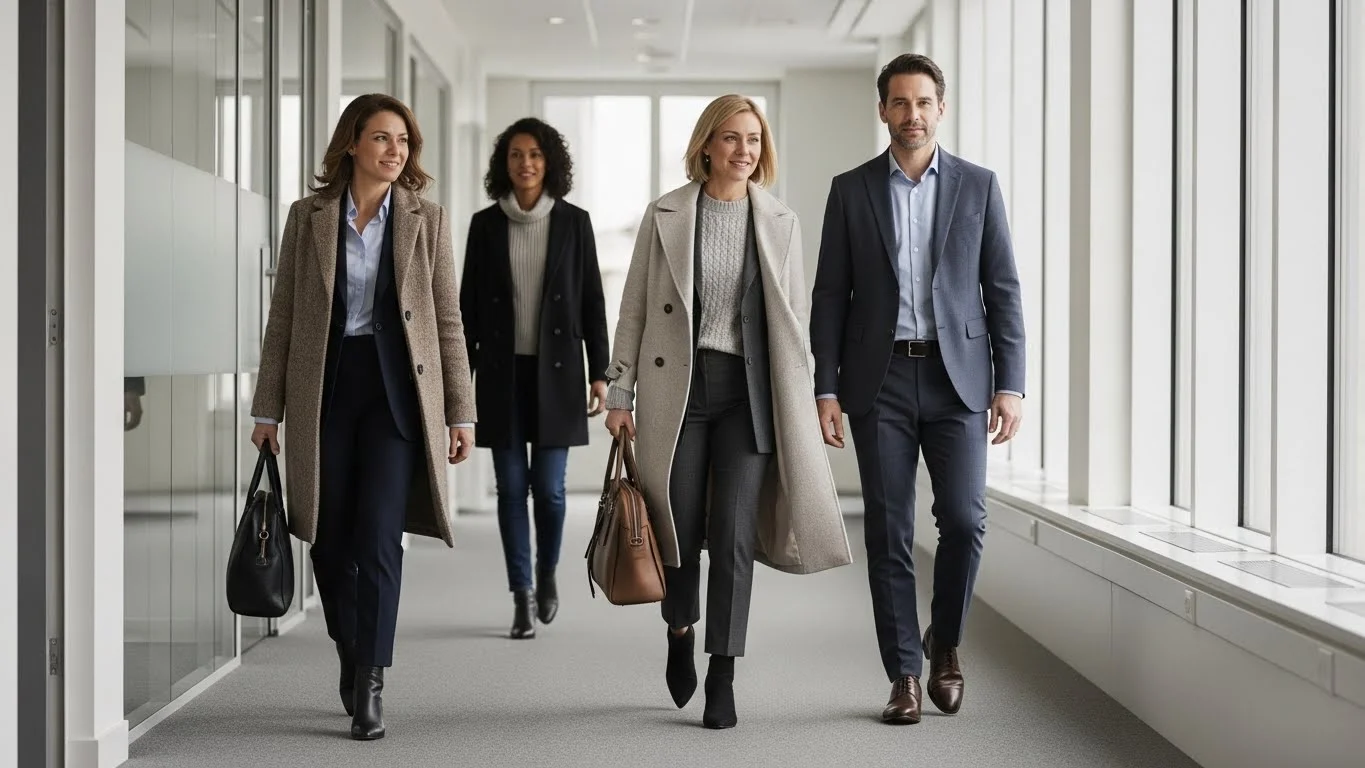 24 Professional Winter Work Outfits That Feel Warm & Polished