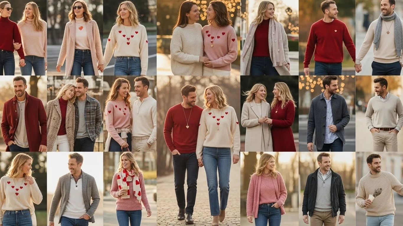 26 Cute Valentine’s Couple Outfits That Match Perfectly