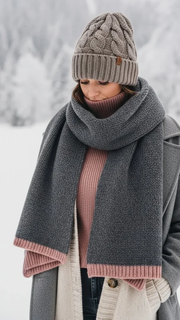 Beanie and Scarf With Layers