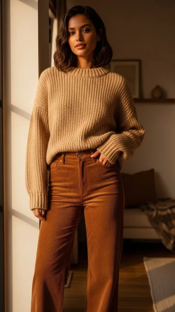 Corduroy Pants With Soft Pullover