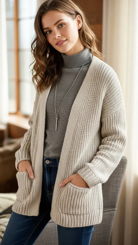 Cozy Cardigan Over Basics