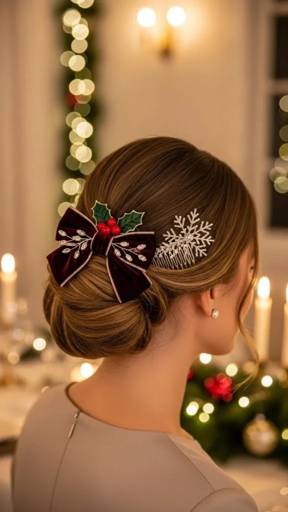 Festive Hair Accessories With Neutral Outfit
