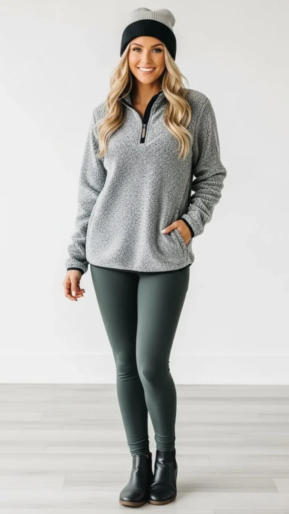 Fleece Pullover With Leggings