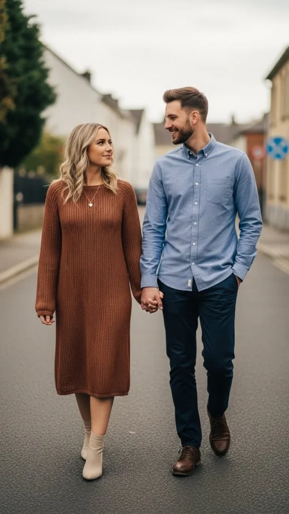 Knit Dress and Button Down