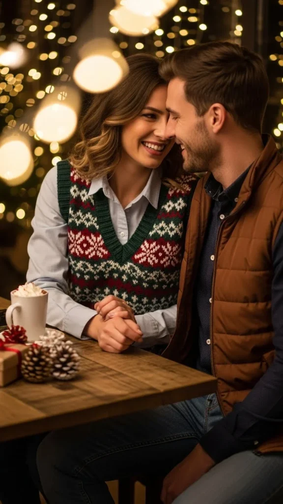 Layered Shirt & Festive Vest