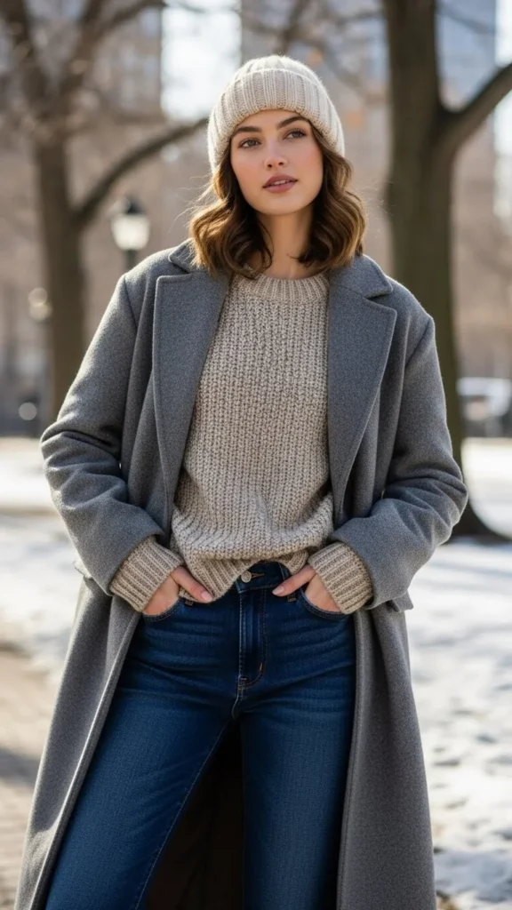 Long Coat With Casual Layers