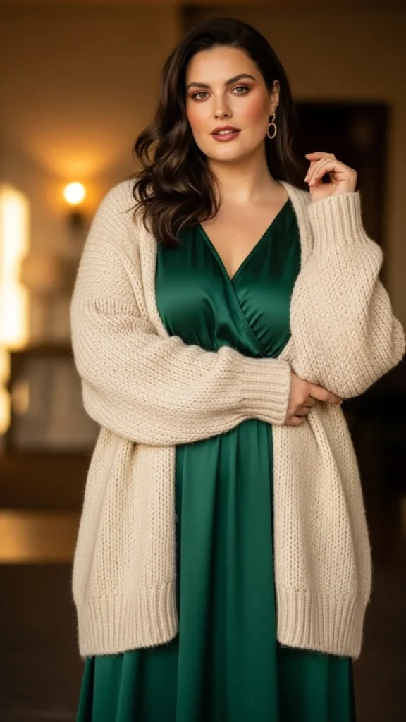 Maxi Dress With Soft Cardigan