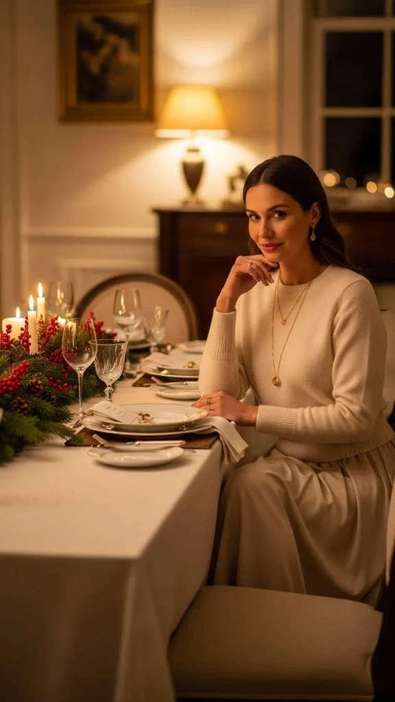 Midi Skirt With Fitted Sweater