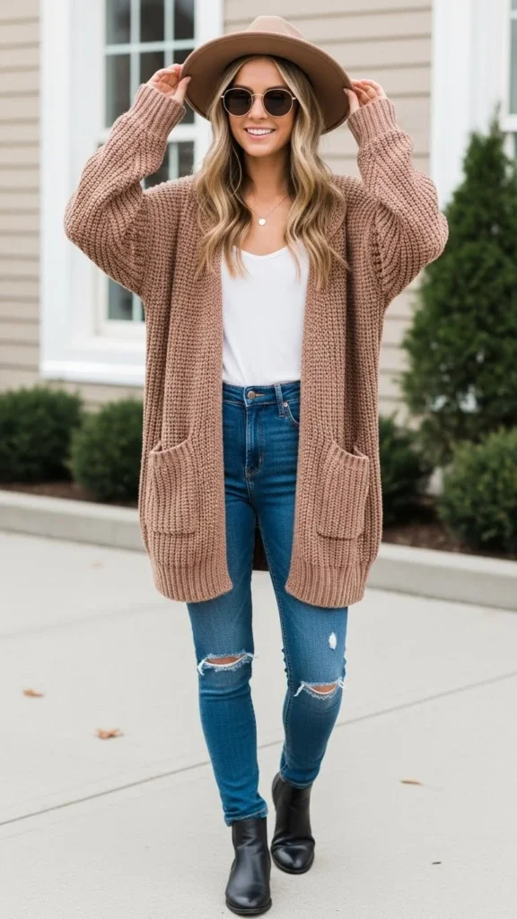 Oversized Cardigan Layer