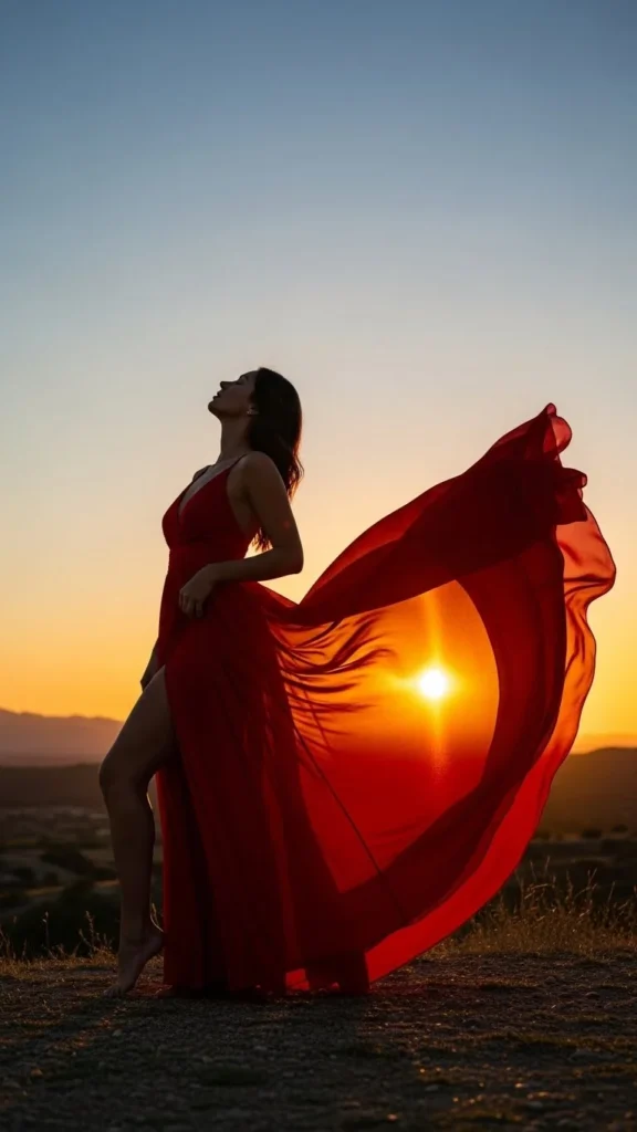 Red Maxi Dress with Slit