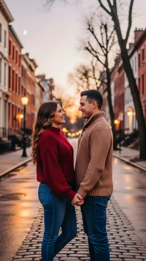Red Sweater and Neutral Knit