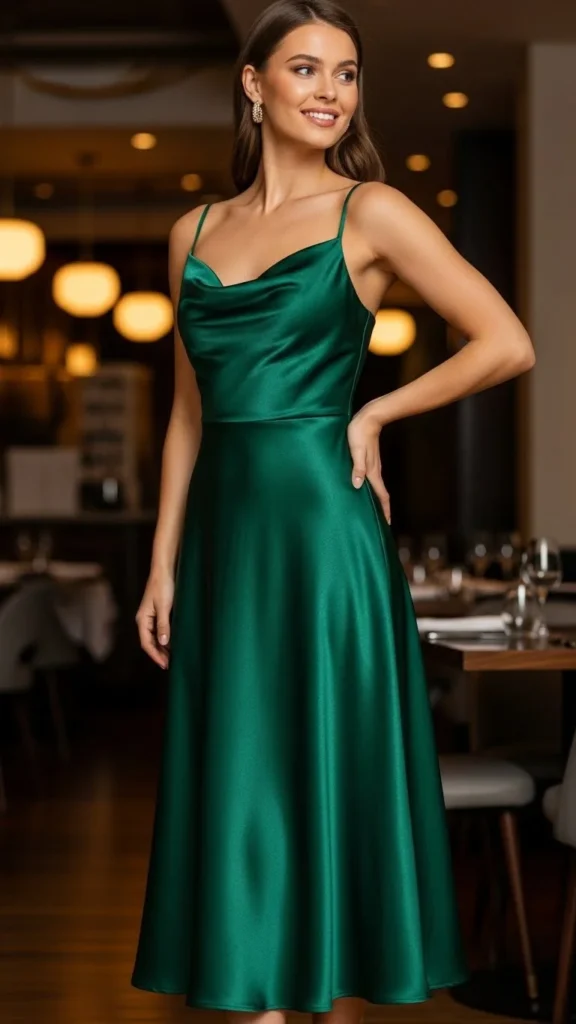 Satin Midi Dress