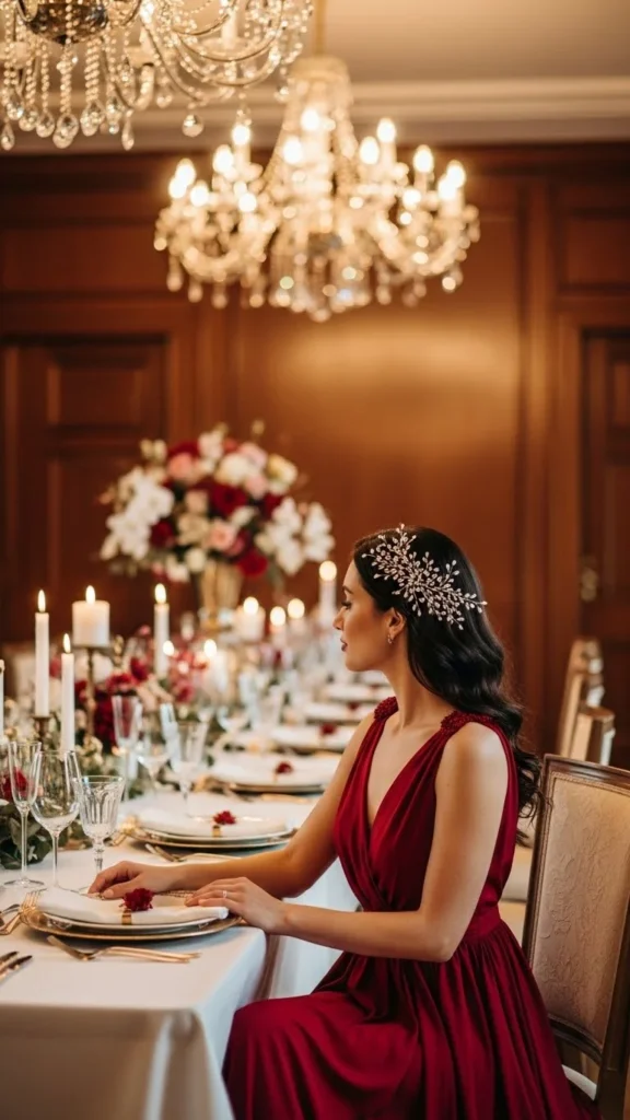 Simple Dress With Hair Accessory