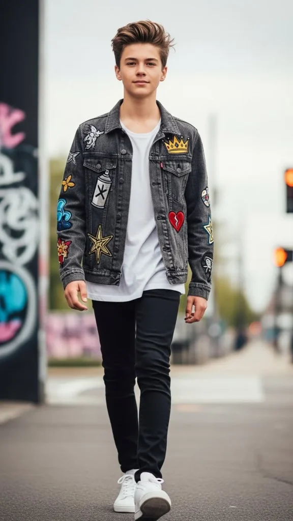 Simple Tee With Statement Jacket