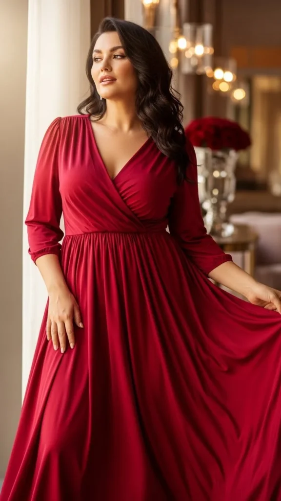 Soft Wrap Dress With Defined Waist