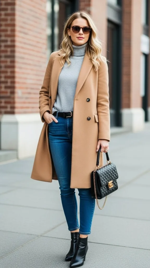 Statement Coat Over Basics