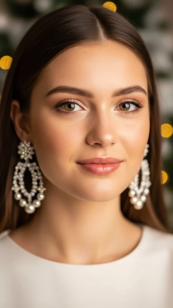Statement Earrings With Simple Outfit