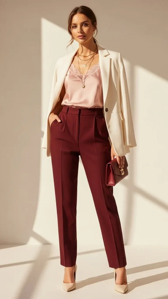 Tailored Pants with Soft Top