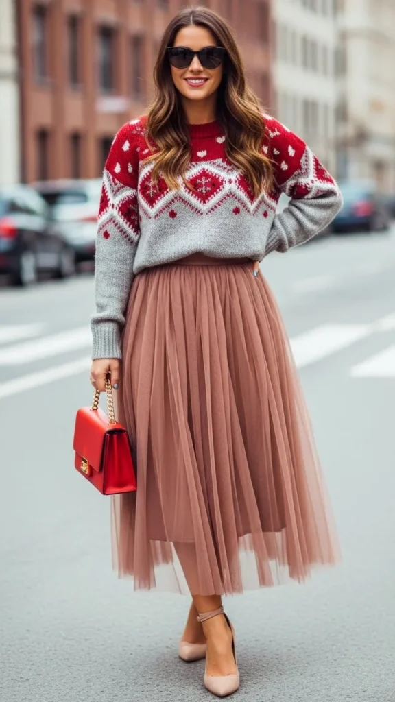 Tulle Skirt With Sweater