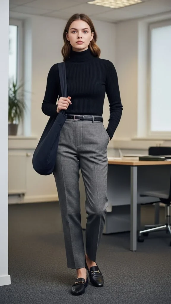 Turtleneck With Tailored Trousers