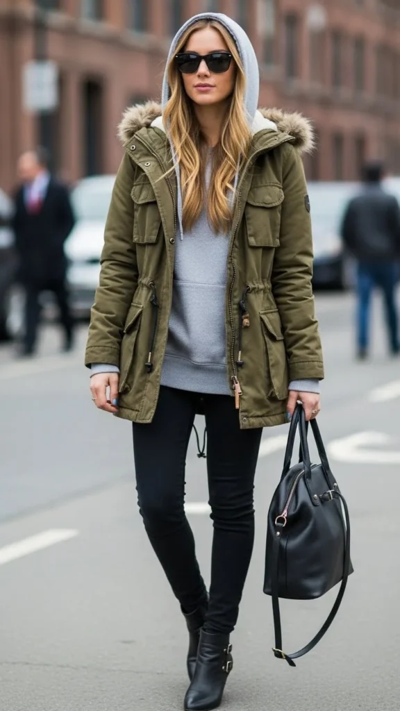 Utility Jacket With Hoodie