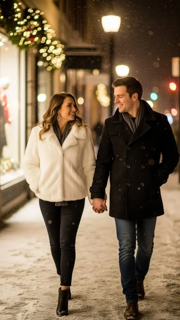 White Faux Fur Jacket & Skinny Jeans