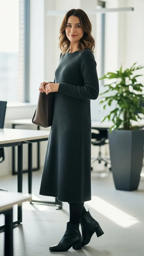 Winter-Weight Midi Dress