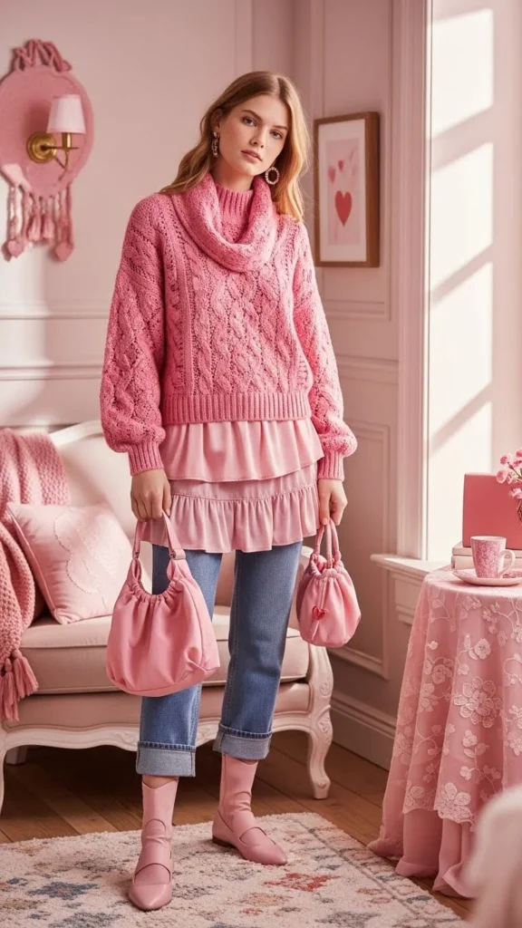 valentines day pink outfits