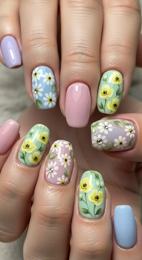 Add simple spring nail art if desired.webp