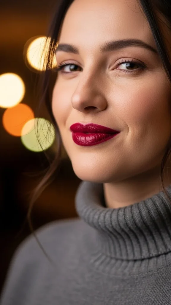 Bold Lip With Minimal Outfit
