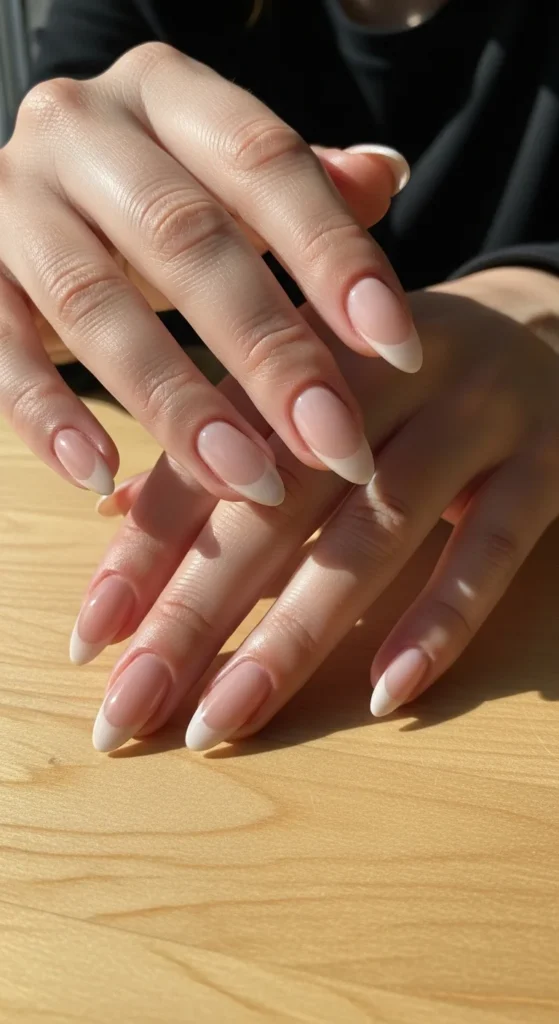 Milky White Short Acrylics.webp