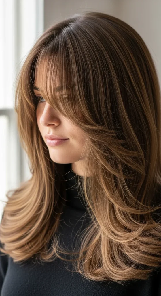 Curtain Bangs With Long Layers.webp