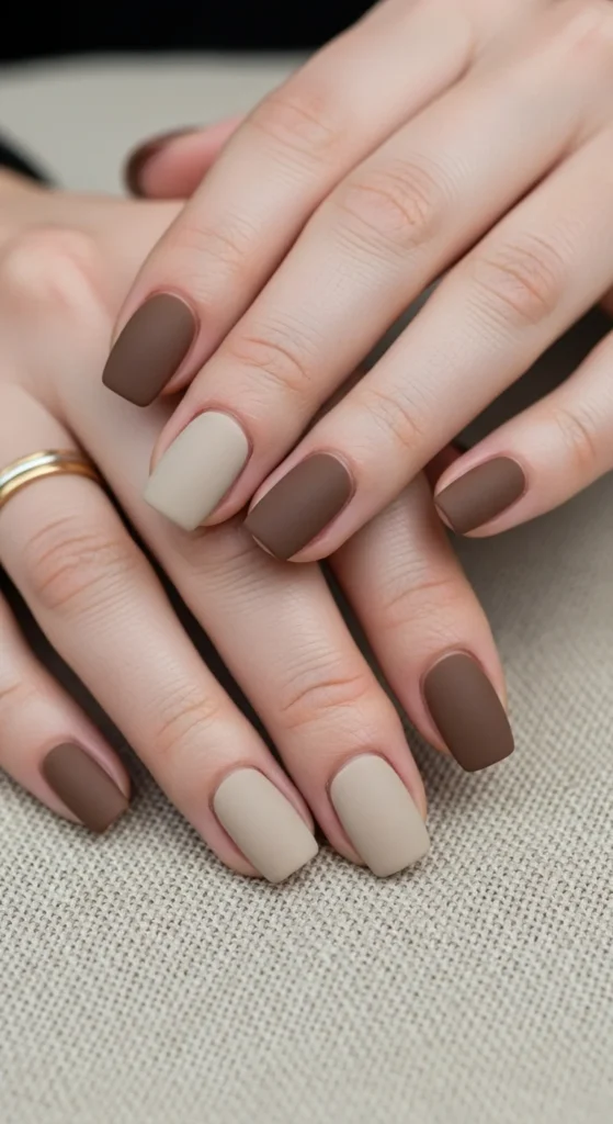 Earth-Tone Matte Nails.webp