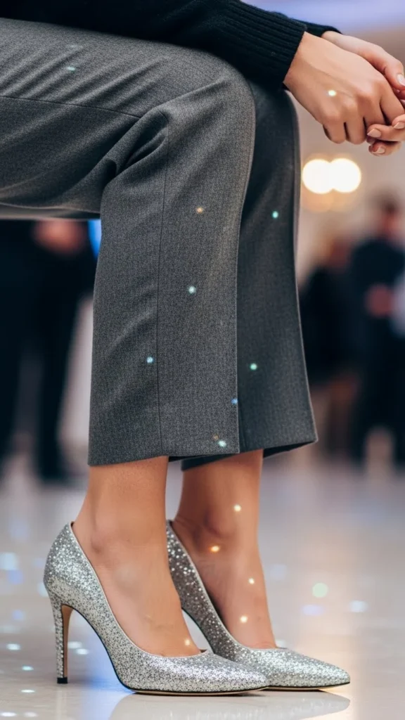 Glitter Heels With Simple Layers