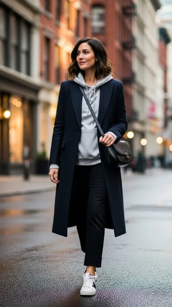 Hoodie with Tailored Coat