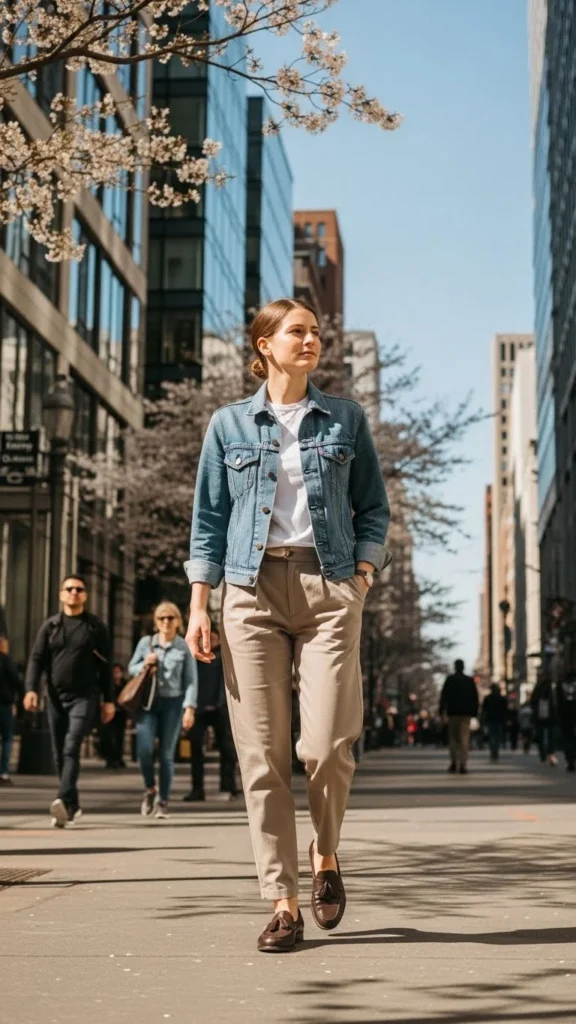 Light Denim With Soft Neutrals