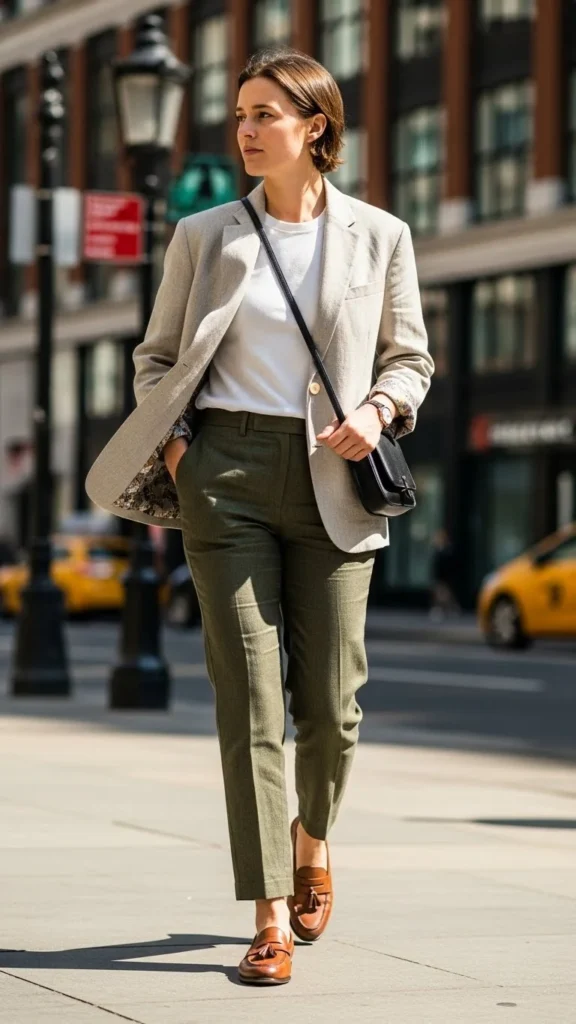 Linen Blazer With Casual Basics