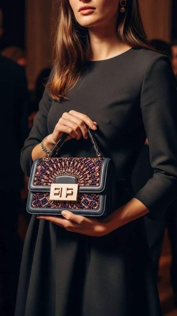 Minimal Dress With Statement Bag