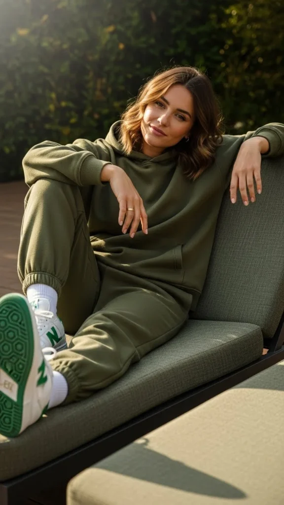 Monochrome Green Casual Set