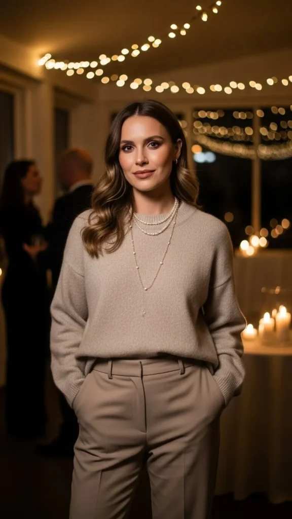 Monochrome Winter Party Look