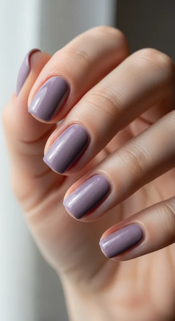 Muted Lavender Short Nails.webp
