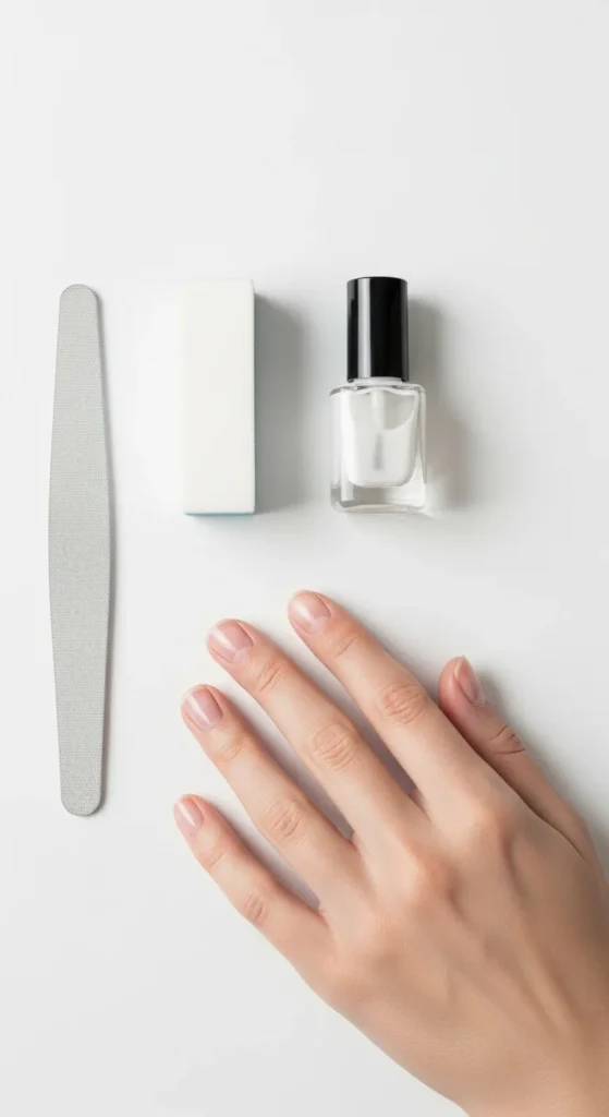 Prepare your nails for a smooth base.webp