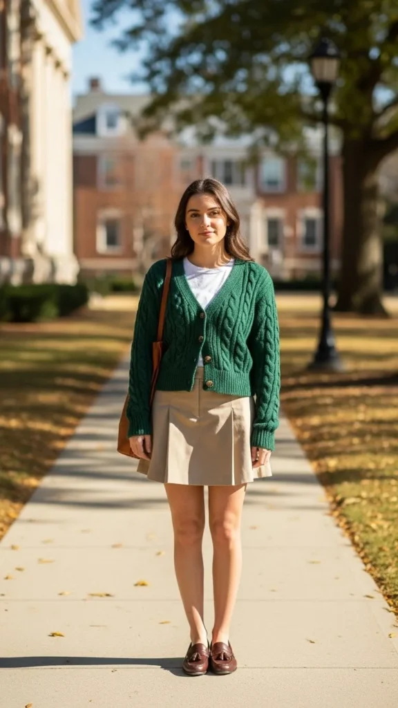 Preppy Cardigan + Skort Combo