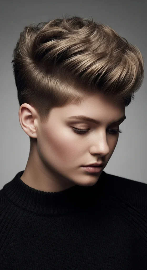 Short Crop With Textured Layers