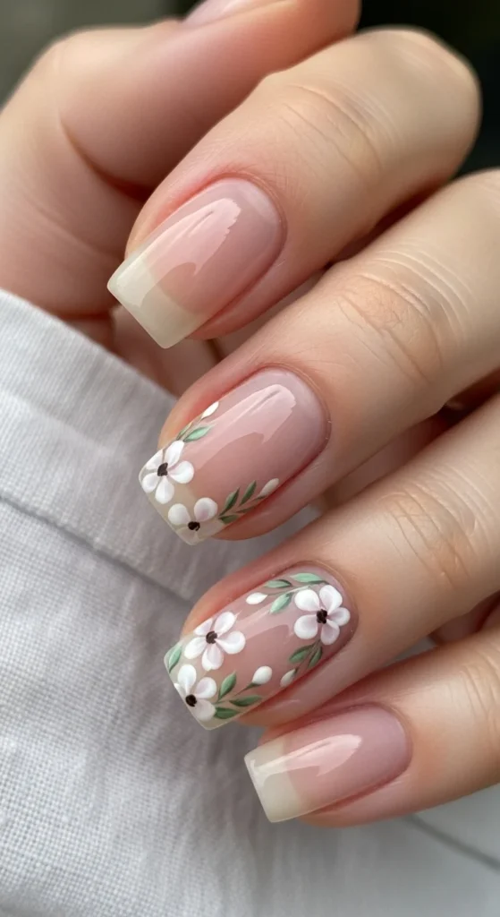 Simple Floral Accent Nail.webp