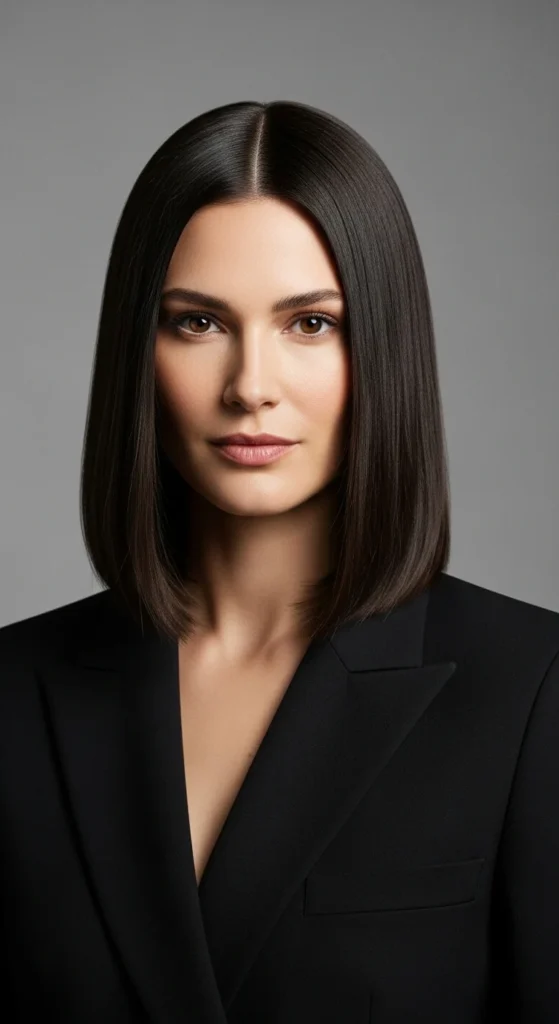 Straight Medium Cut With Middle Part.webp