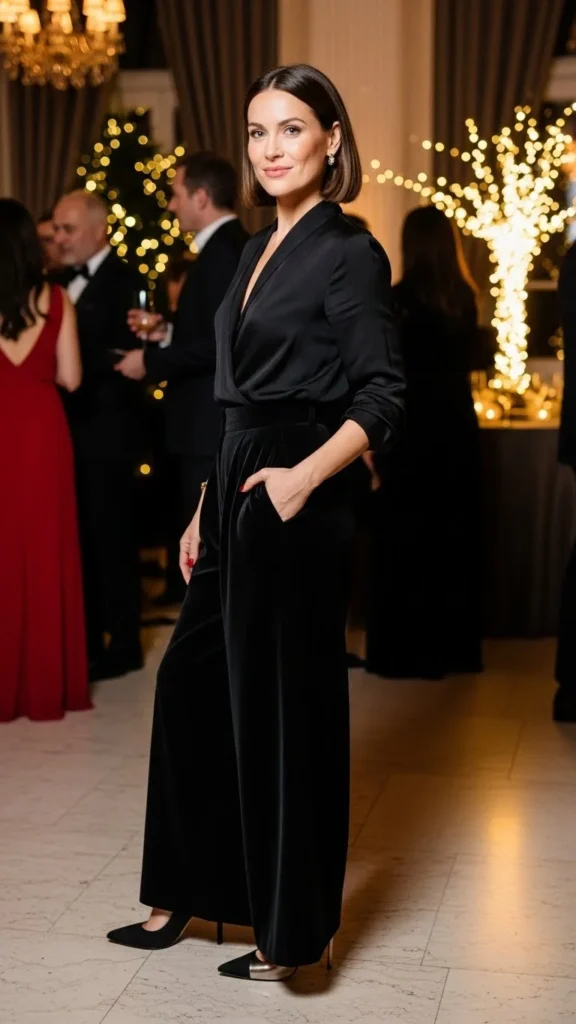 Wide-Leg Pants With Fitted Top