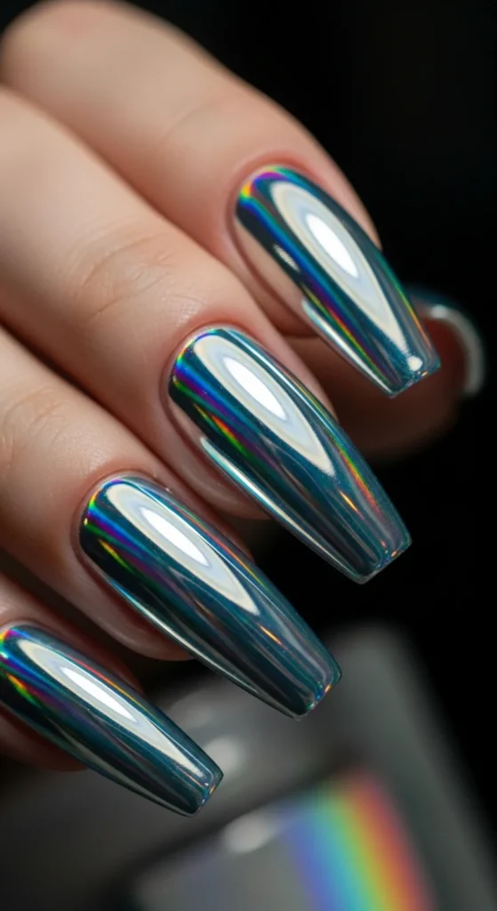 10. Holographic Chrome Coffin Nails.webp