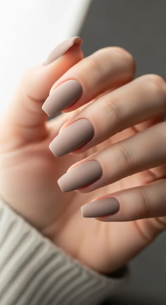 13. Minimal Taupe Coffin Nails.webp
