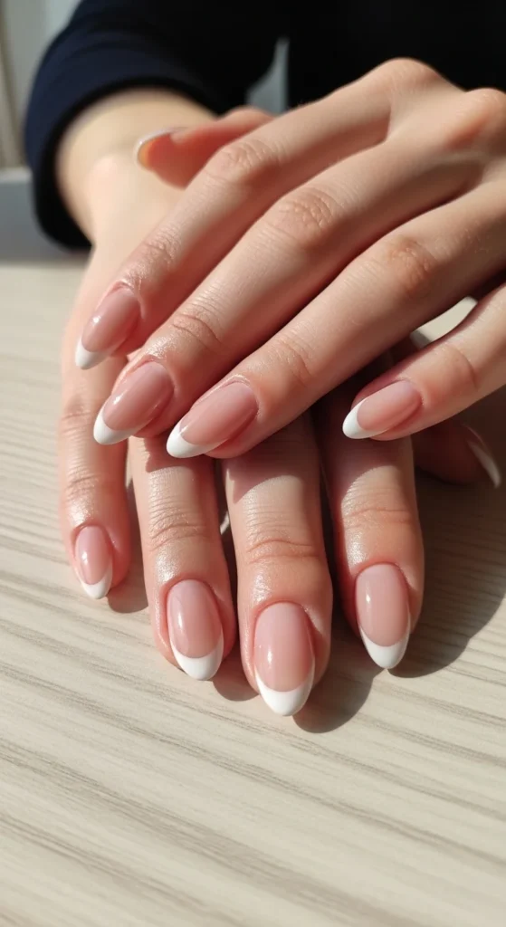 17. Best Almond French Designs for Short Fingers.webp